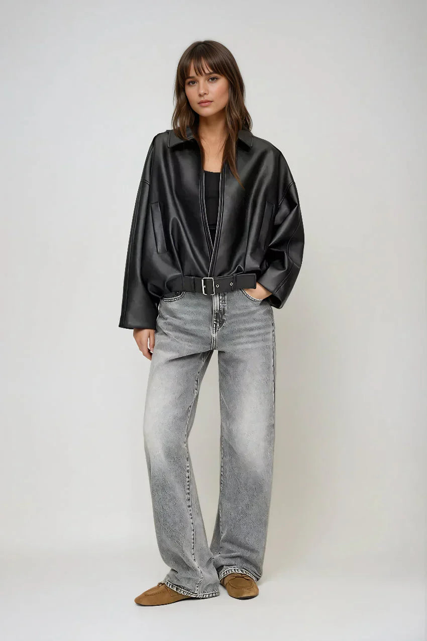 Montana Oversized Leather Jacket