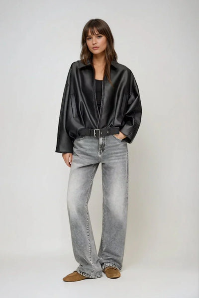Montana Oversized Leather Jacket