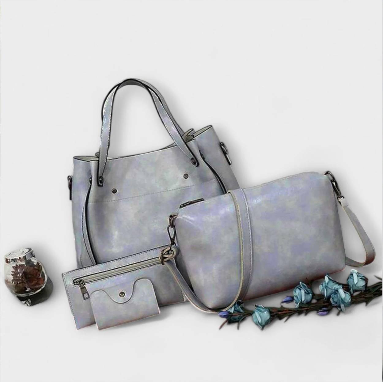 Lora. - 4-Piece Vintage Bag Set