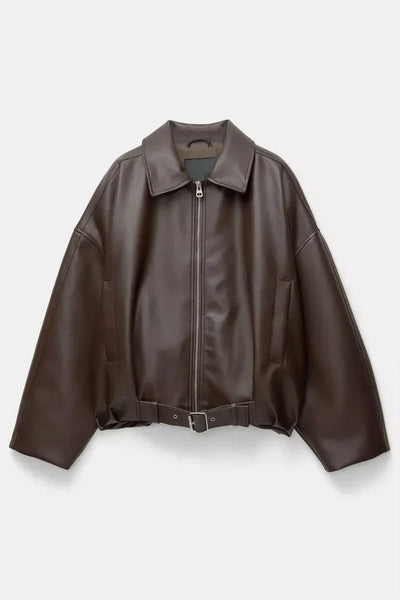 Montana Oversized Leather Jacket