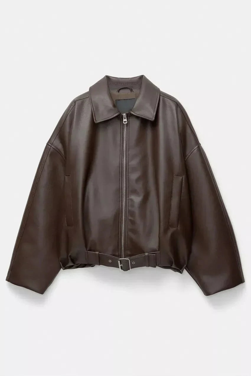 Montana Oversized Leather Jacket
