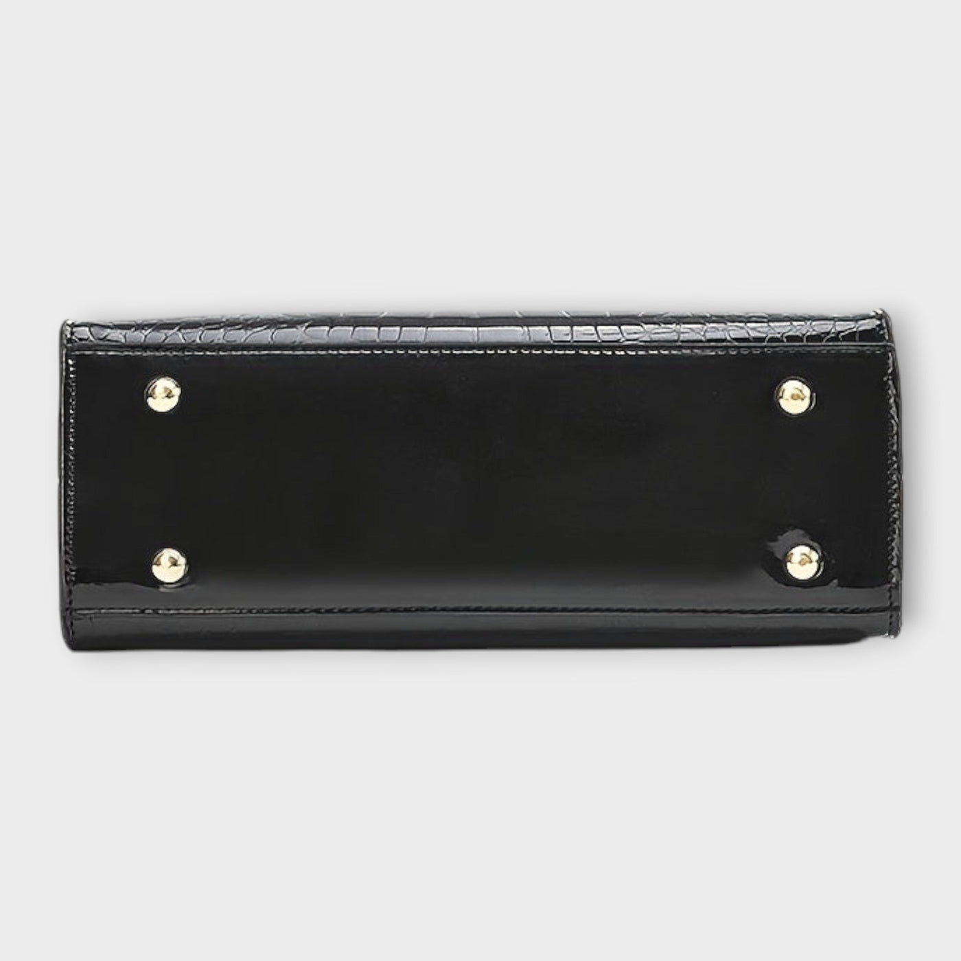 Lora. - Glossy Crocodile Pattern Handbag