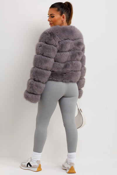 Faux-Fur Bubble Coat